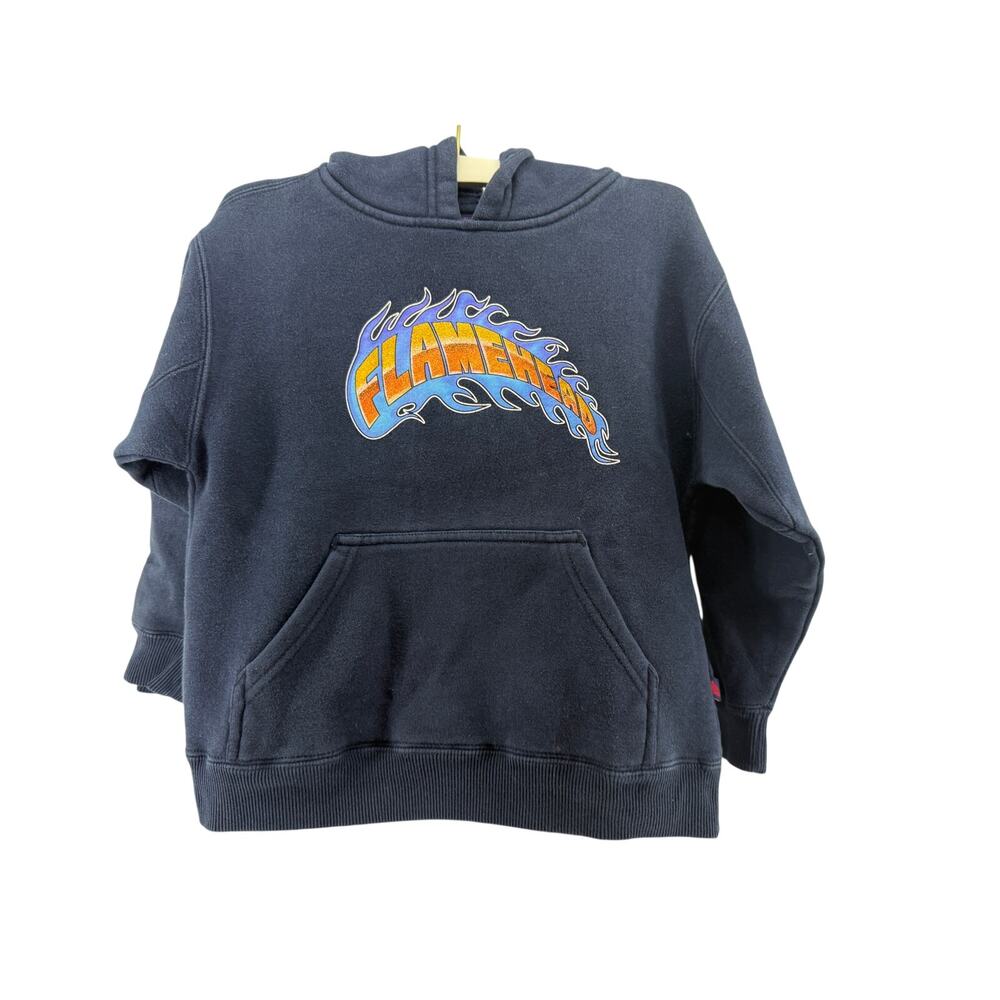 Vintage JNCO Flame Head Hoodie Y2K 90s Boys Medium